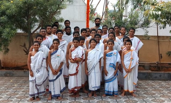 Students in traditional attire